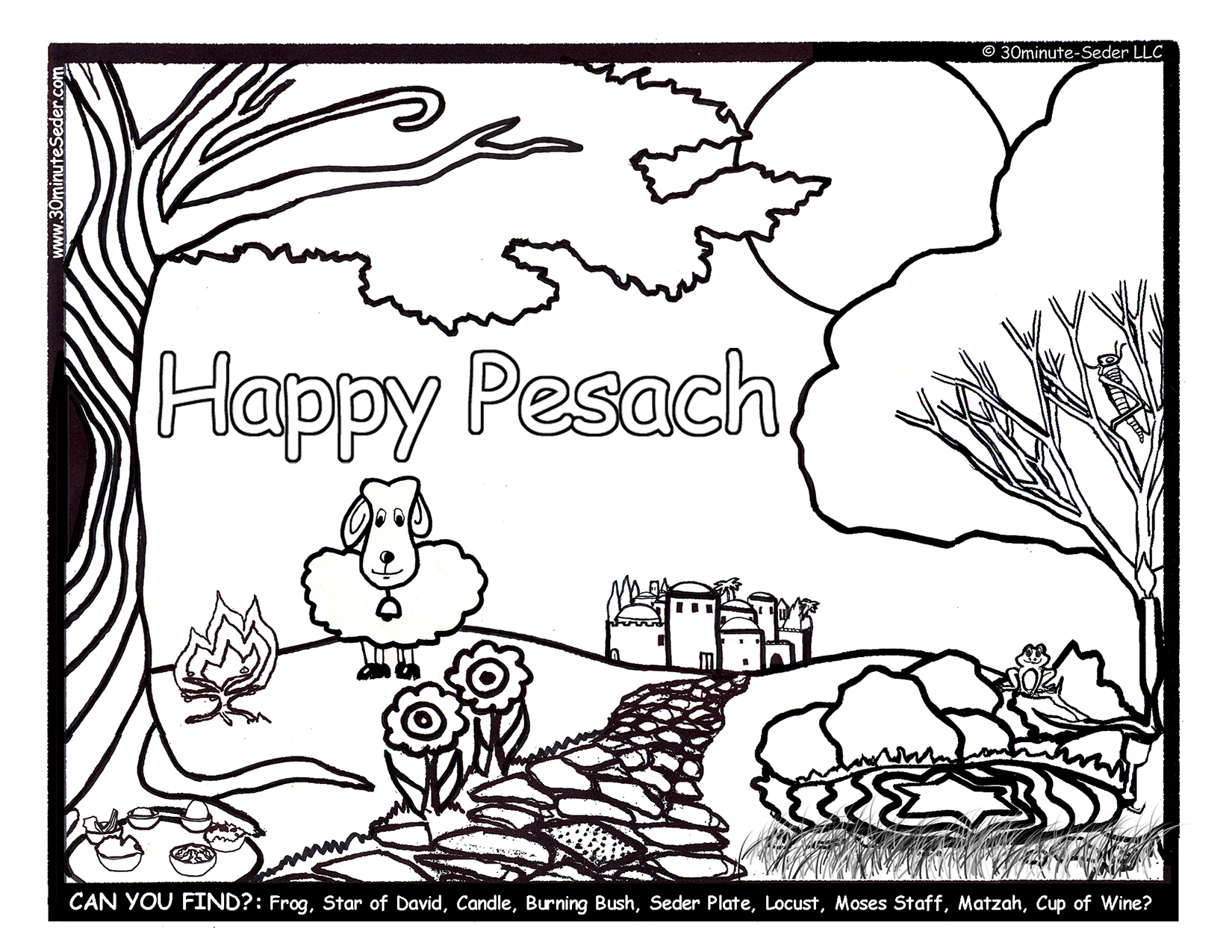 Passover Coloring Pages: PDF Download – 30 Minute Seder passover-coloring-pages-pdf-download-30-minute-seder